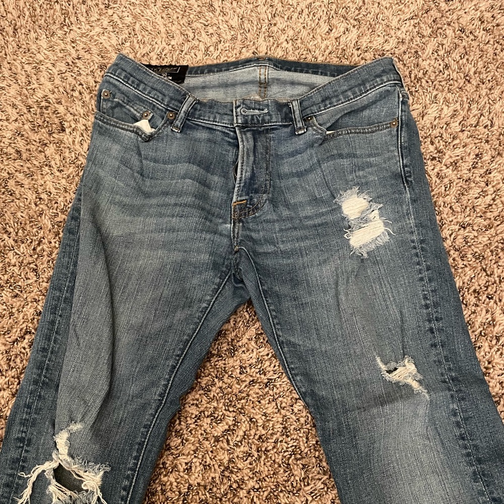 Lightly ripped mens jeans from Abercrombie and Fitch, size 30x30.